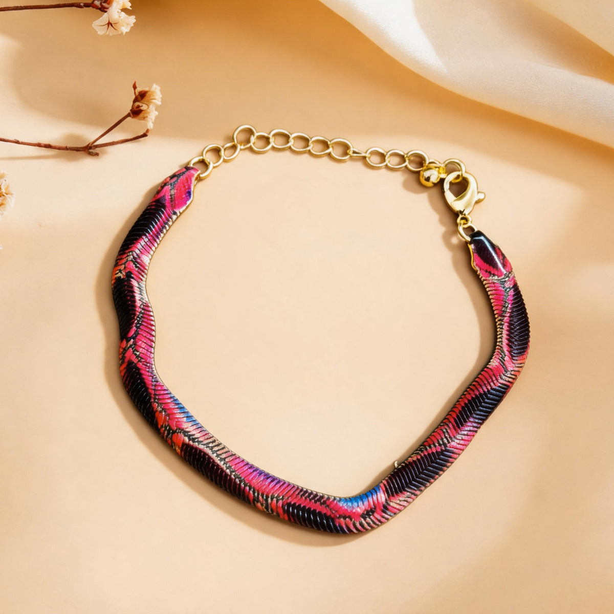 Snake-shaped bracelet